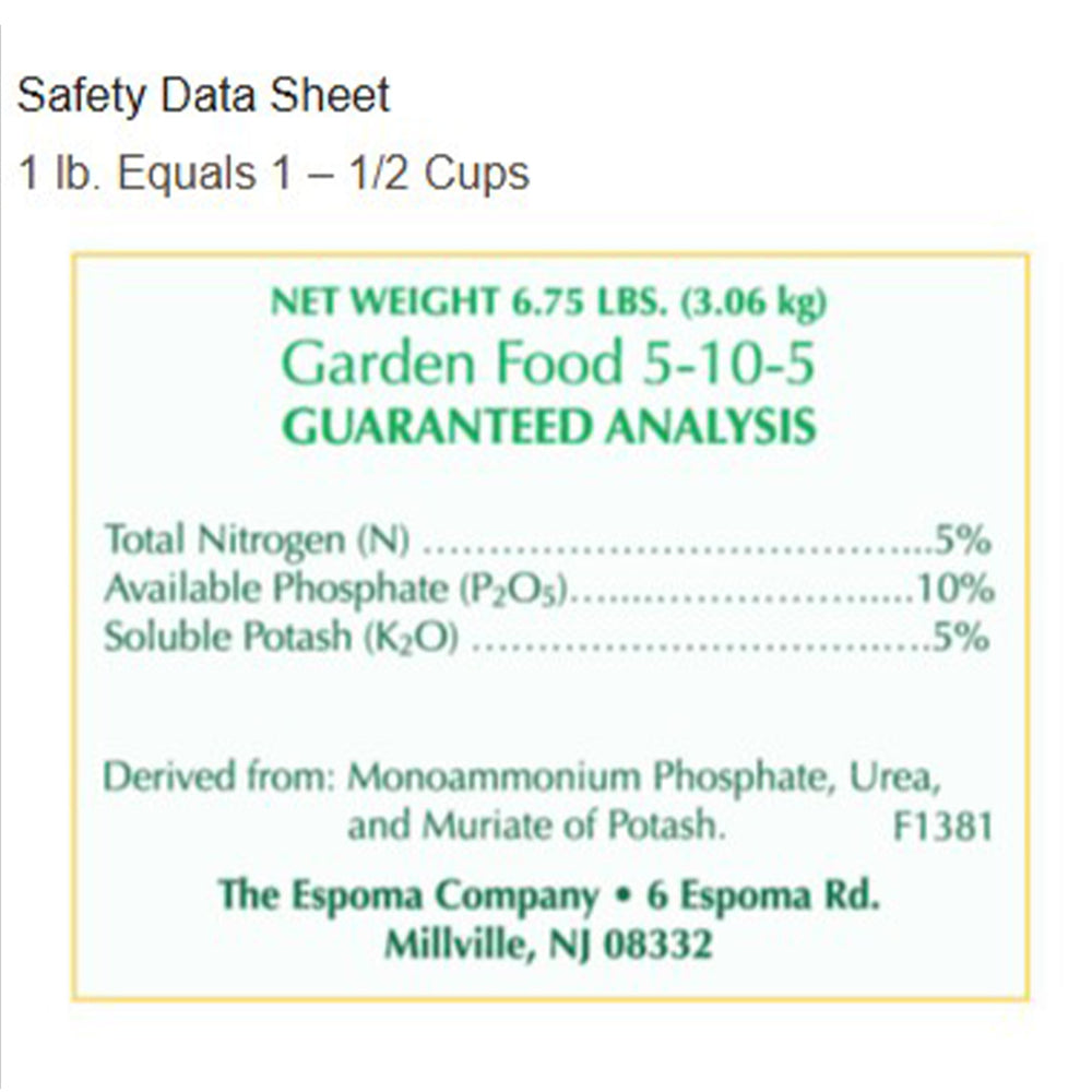 Espoma Garden Food 5-10-5