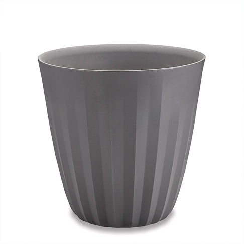 Crescent Garden Pleat Modern Planter in Slate