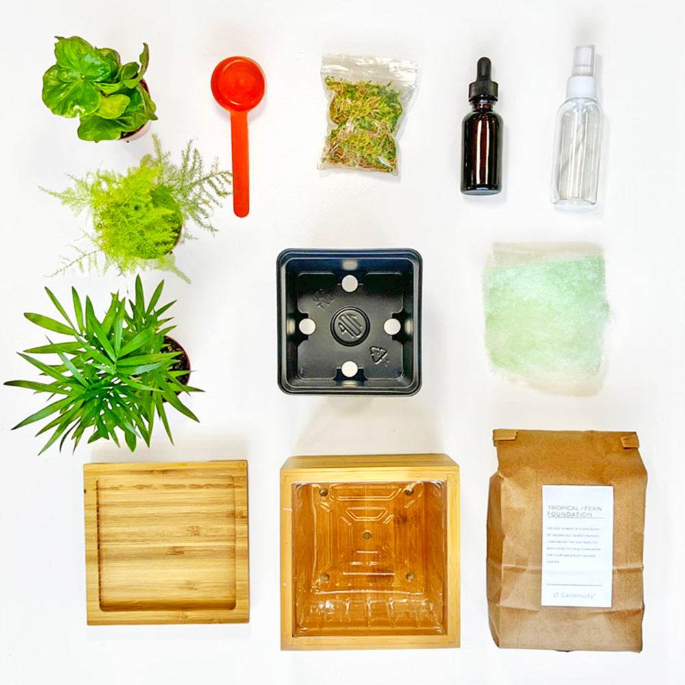 Gardenuity® Tropical Desktop Garden Kit in Bamboo Planter
