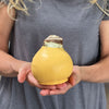Yellow Wax-Dipped Amaryllis Bulb with Sovereign Blooms